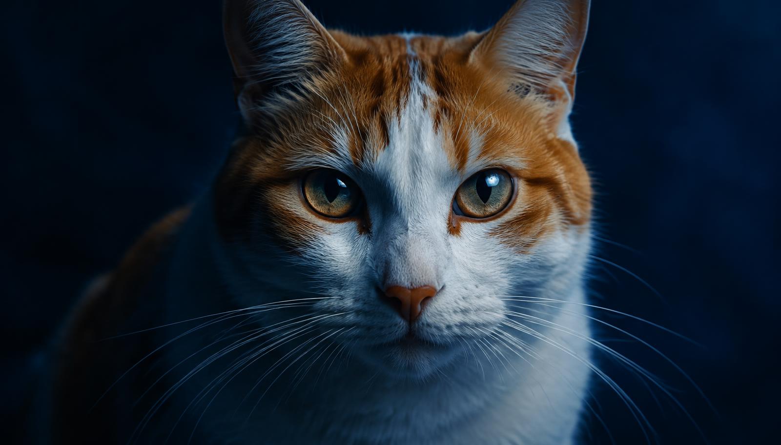 Gato olhando para a câmera